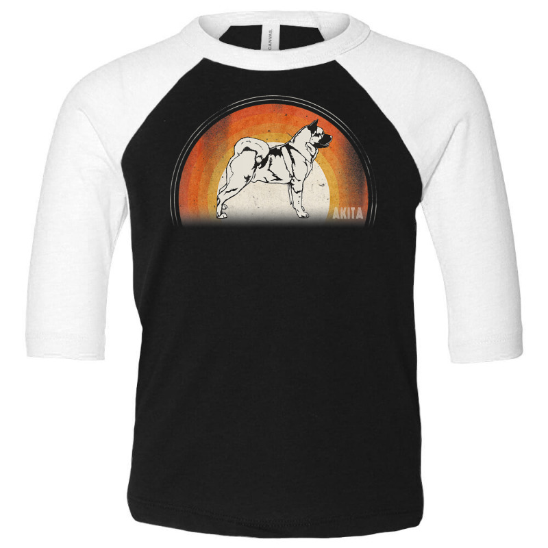 Trending 365 Dog Breed Akita Retro Toddler 3/4 Sleeve Tee by hongquangd | Artistshot