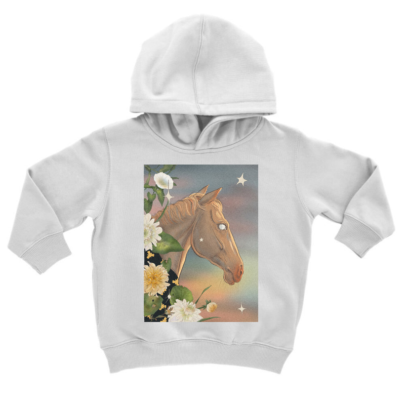 Limited Edition Mythical Horse With Flowers And Stars Toddler Hoodie by Milne Charlton | Artistshot