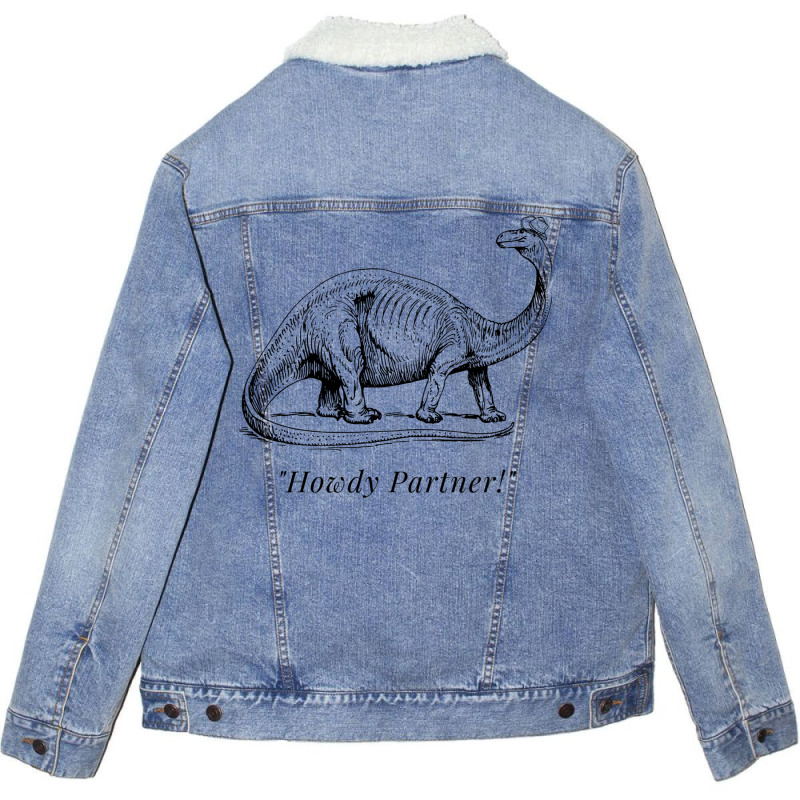 Cowboy Dinosaur Classic Tshirt Girl Unisex Sherpa-Lined Denim Jacket by blumenrubanq | Artistshot