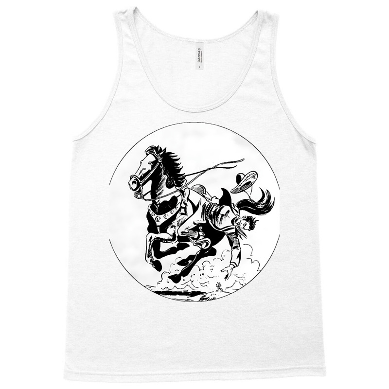 Cowboy Falling From Horse Classic Tshirt Red Tank Top by blumenrubanq | Artistshot