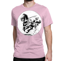 Cowboy Falling From Horse Classic Tshirt Red Classic T-shirt | Artistshot