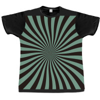 Limited Edition Op-art Sun In Green And Black Graphic T-shirt | Artistshot