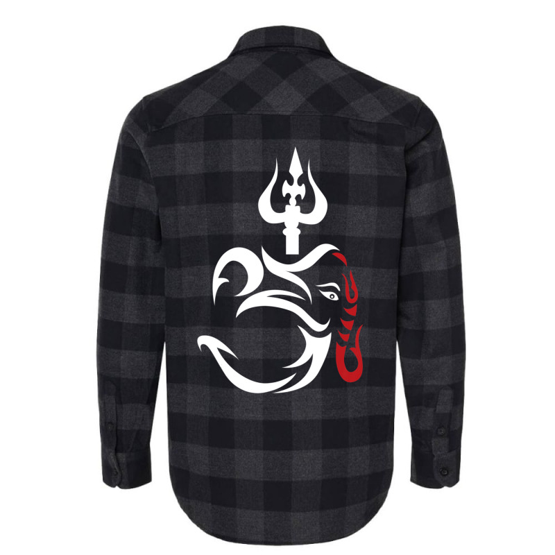 Limited Edition Om-ganesha And Lord Shiva Divine Trident Trishul Flannel Shirt | Artistshot