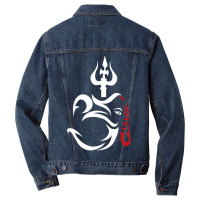 Limited Edition Om-ganesha And Lord Shiva Divine Trident Trishul Men Denim Jacket | Artistshot