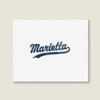 Marietta Georgia Ga Vintage Sports Graphic Premium T Shirt Landscape Canvas Print | Artistshot