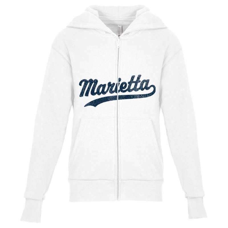 Marietta Georgia Ga Vintage Sports Graphic Premium T Shirt Youth Zipper Hoodie | Artistshot