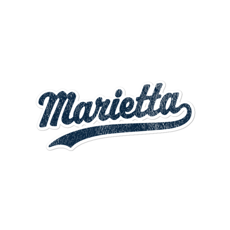 Marietta Georgia Ga Vintage Sports Graphic Premium T Shirt Sticker | Artistshot