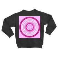 Bright Pink Neon Circles Shooting Gun Target Background Toddler Sweatshirt | Artistshot