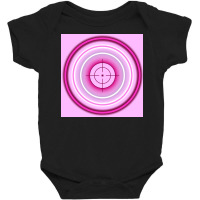 Bright Pink Neon Circles Shooting Gun Target Background Baby Bodysuit | Artistshot