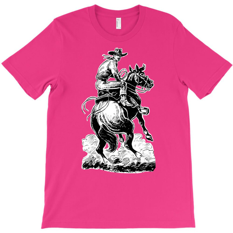 Cowboy Riding Horse Classic Tshirt Stars T-Shirt by blumenrubanq | Artistshot