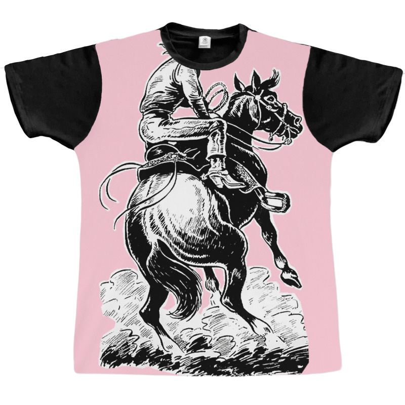 Cowboy Riding Horse Classic Tshirt Stars Graphic T-shirt by blumenrubanq | Artistshot