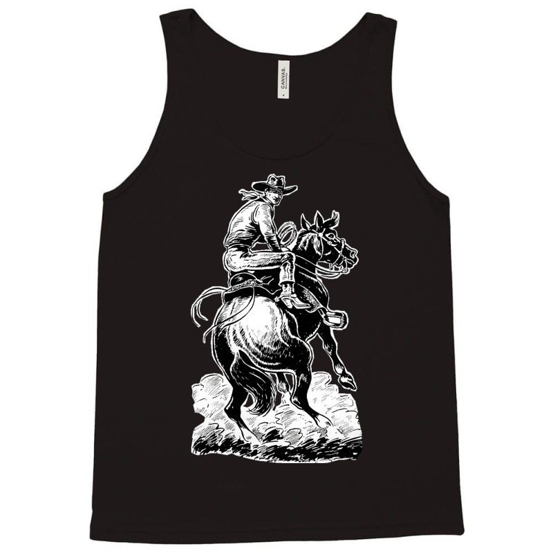 Cowboy Riding Horse Classic Tshirt Stars Tank Top by blumenrubanq | Artistshot