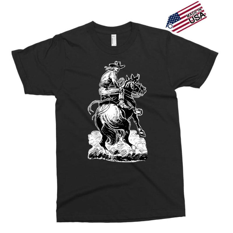 Cowboy Riding Horse Classic Tshirt Stars Exclusive T-shirt by blumenrubanq | Artistshot