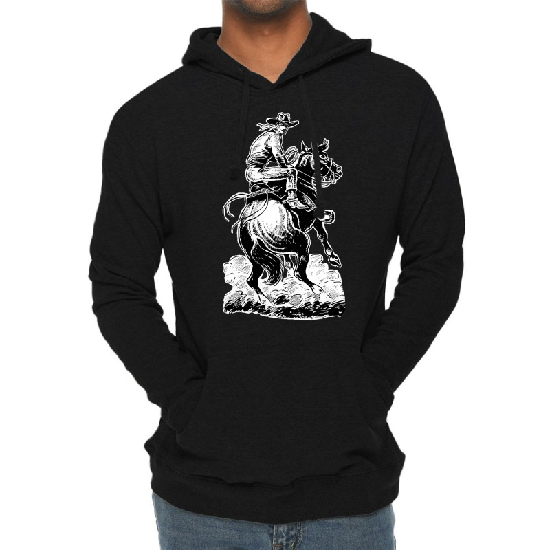 Cowboy Riding Horse Classic Tshirt Stars Lightweight Hoodie by blumenrubanq | Artistshot