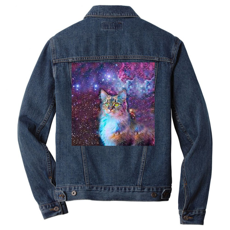 Cat Mars Men Denim Jacket by Lorett | Artistshot