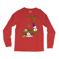 Snowman Hangin   Vintage Funny Long Sleeve Shirts | Artistshot