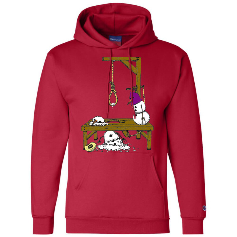 Snowman Hangin   Vintage Funny Champion Hoodie | Artistshot