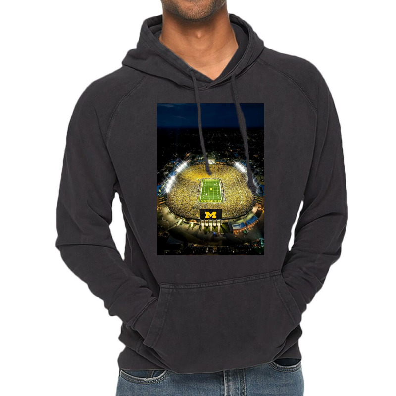 The Michigan Stadium Vintage Hoodie | Artistshot