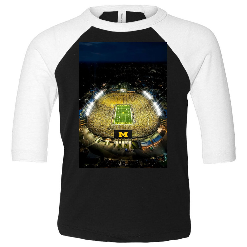 The Michigan Stadium Toddler 3/4 Sleeve Tee | Artistshot