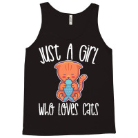 Just A Girl Who Love T  Shirt Just A Girl Who Loves Cats Gift Print T Tank Top | Artistshot