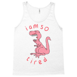 funny i'm so tired dinosaur crying pajama sleepy tired pjs sweatshirt Tank Top | Artistshot