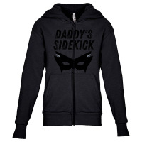 Daddy's Sidekick - Superhero Father's Day Youth Zipper Hoodie | Artistshot