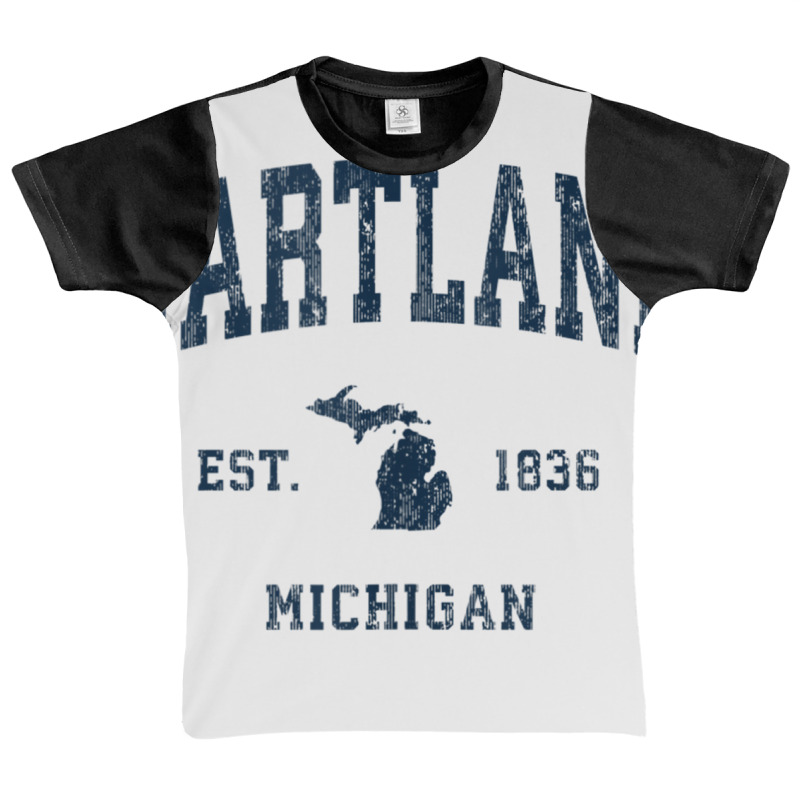 Hartland Michigan Mi Vintage Athletic Navy Sports Design Tank Top Graphic Youth T-shirt by kleebbi | Artistshot