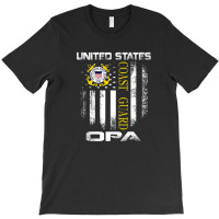 Vintage United States Coast Guard Opa With American Flag T-shirt | Artistshot