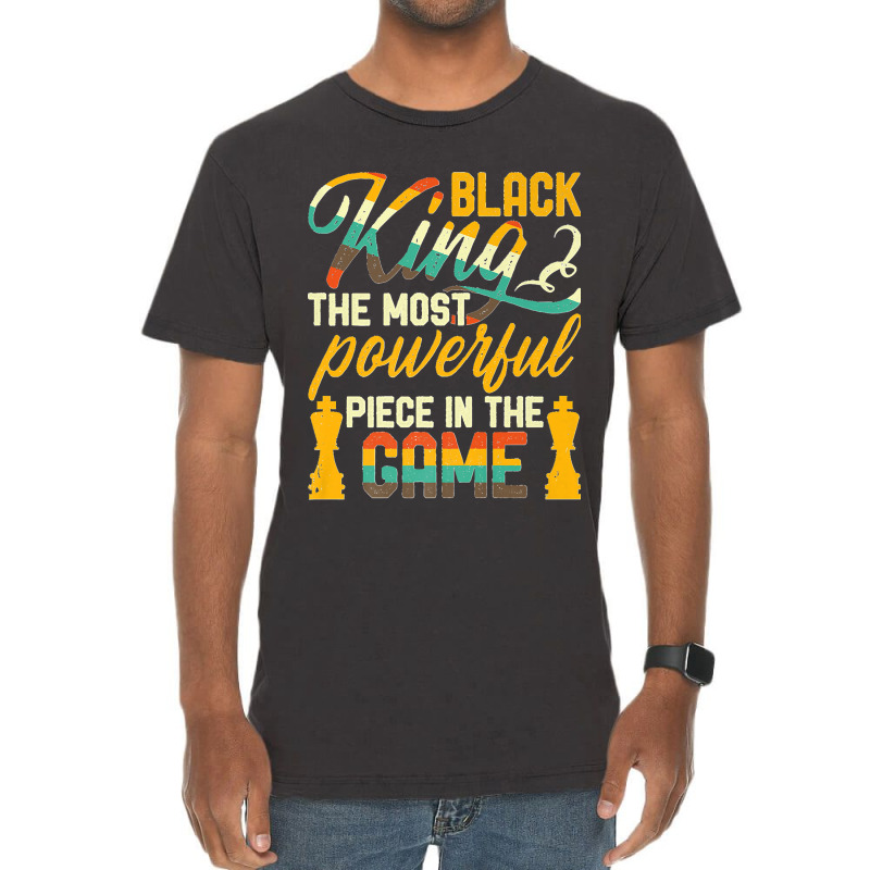 Black King The Most Powerful Piece In The Game Men Boy Premium Vintage T-shirt | Artistshot