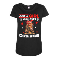 Just A Girl Who Loves Dogs T  Shirt Vintage Just A Girl Who Love Cocke Maternity Scoop Neck T-shirt | Artistshot