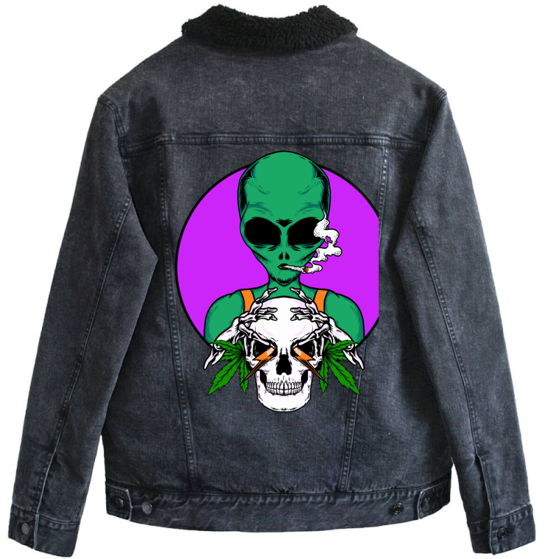 Psychobilly Pur T Shirt Classique Unisex Sherpa-lined Denim Jacket | Artistshot