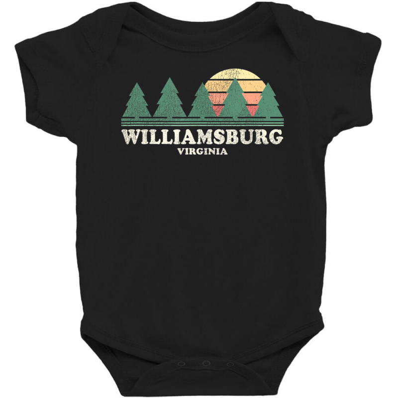 Trending Williamsburg Va Vintage Throwback Retro 70s Baby Bodysuit by michaelyounger19 | Artistshot