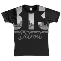 Detroit 313 Area Code Skyline Michigan Vintage Graphic Youth T-shirt | Artistshot