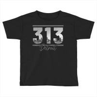 Detroit 313 Area Code Skyline Michigan Vintage Toddler T-shirt | Artistshot