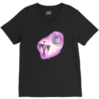 Petroglyph Thunderbird Pinkpurple Blackwhite And Blueteal Availablelov V-neck Tee | Artistshot