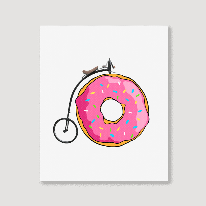 Trending Penny Farthing Donut Portrait Canvas Print | Artistshot