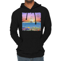 Sailing Ship T  Shirt Sunset Sail T  Shirt Lightweight Hoodie | Artistshot