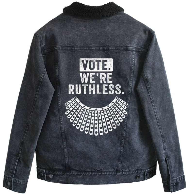 Women Vote We're Ruthless Unisex Sherpa-lined Denim Jacket | Artistshot