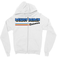 Dewey Beach Delaware Retro Styled Design Zipper Hoodie | Artistshot