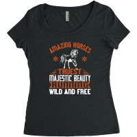 Amazing Horses Truest Majestic Beauty Running Wild And Free Women's Triblend Scoop T-shirt | Artistshot