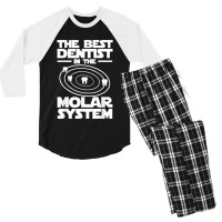 Best Dentist In The Molar System Iam Dental Hygienist Men's 3/4 Sleeve Pajama Set | Artistshot