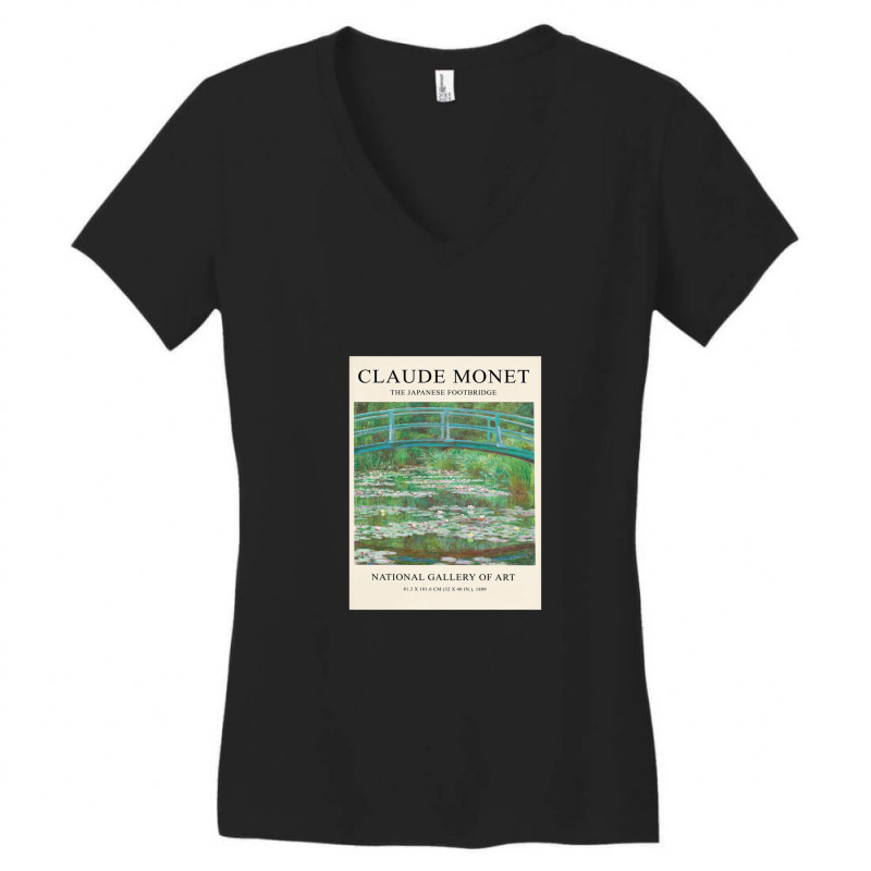 Claude Monet - Japanese Footbridge Women's V-Neck T-Shirt by JessicaProffitt | Artistshot