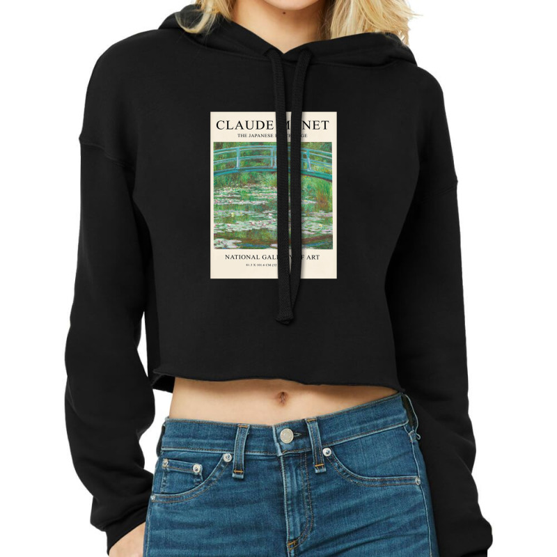 Claude Monet - Japanese Footbridge Cropped Hoodie by JessicaProffitt | Artistshot