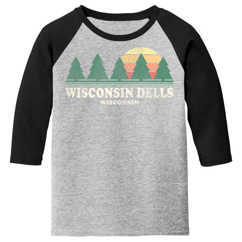 Trending Wisconsin Dells Wi Vintage Throwback Retro 70s Youth 3/4 Sleeve | Artistshot