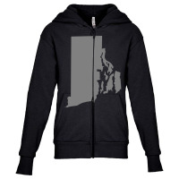 Limited Edition Rhode Island Gray Youth Zipper Hoodie | Artistshot