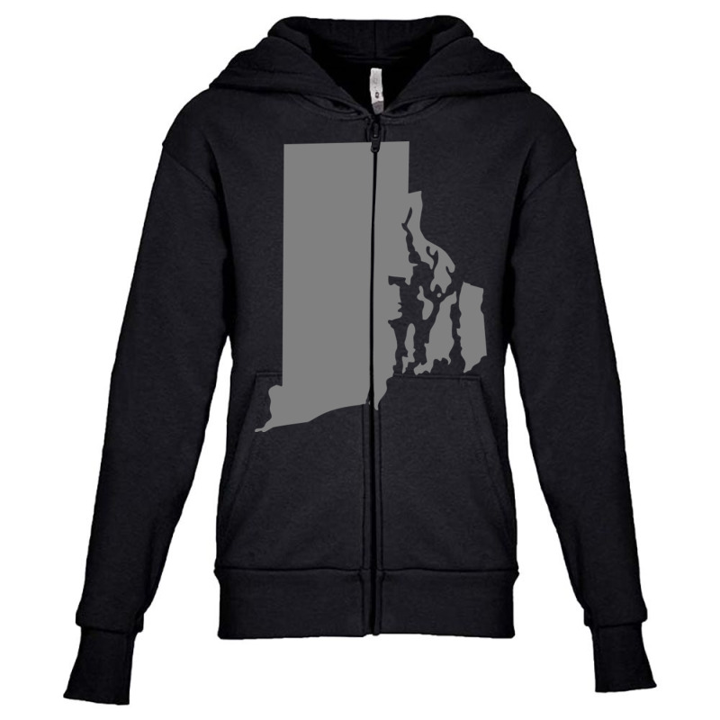 Limited Edition Rhode Island Gray Youth Zipper Hoodie by greggjvandervor | Artistshot