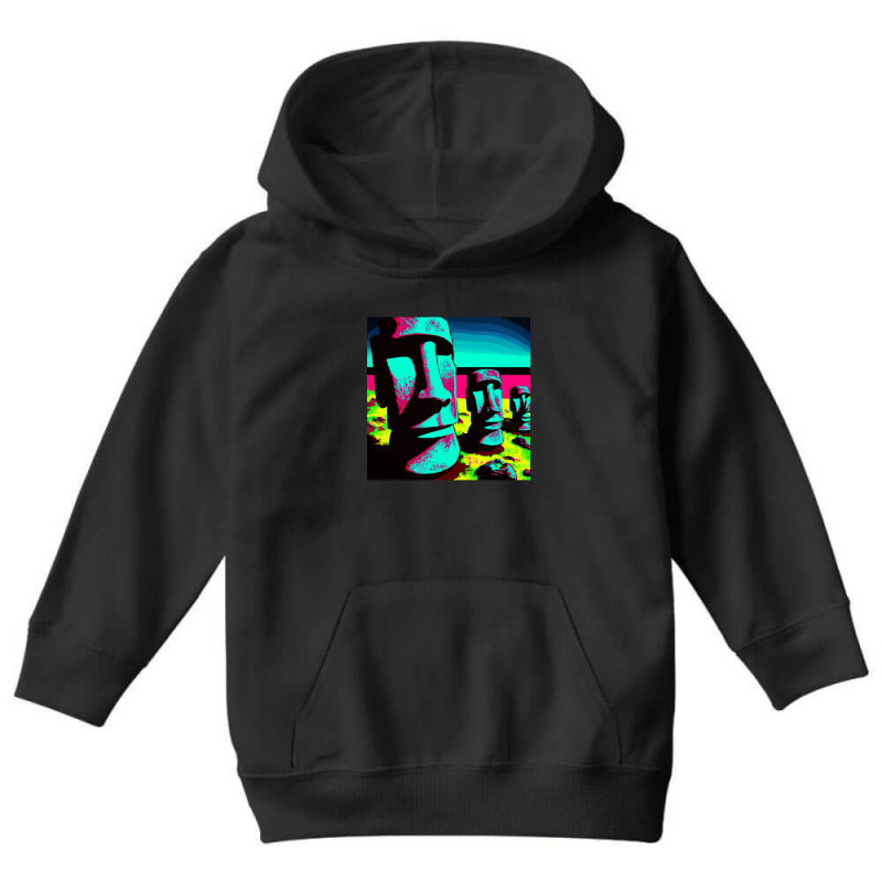 Hot Trend Pop Art Easter Island Youth Hoodie by laurynvanhoose | Artistshot