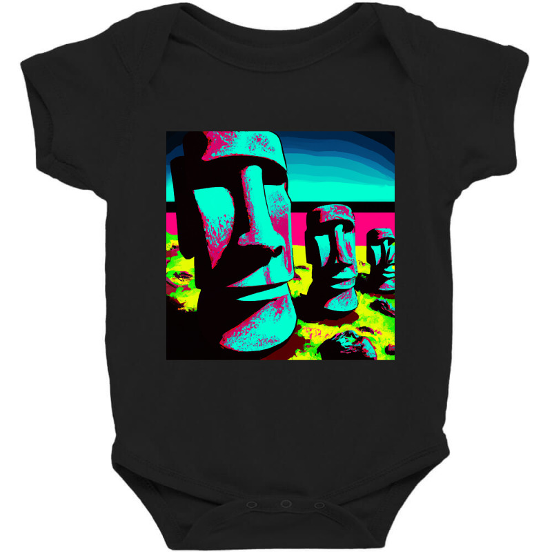 Hot Trend Pop Art Easter Island Baby Bodysuit by laurynvanhoose | Artistshot