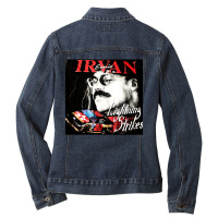 Ernie Irvan, Lightning Strikes, Ernie Irvan, Ernie, Irvan, Ernie Irvan Ladies Denim Jacket | Artistshot