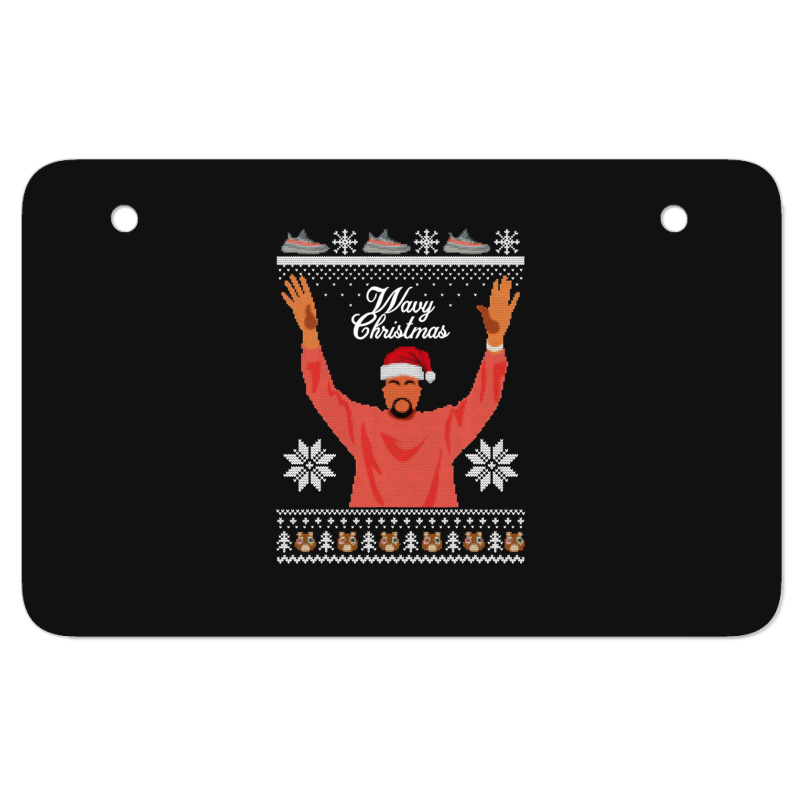 Hiphop Bear Ugly Xmaser Merry Chrismas Atv License Plate | Artistshot